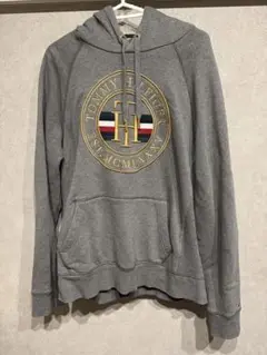 TOMMY HILFIGER グレー フード付きパーカー XL