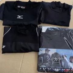 シャカシャカ 長袖アンダーシャツ ネイビー 160センチ 4枚セット