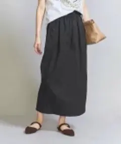 beauty＆youth ナイロンドローストスカート ブラック S