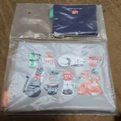 KALDI 猫とコーヒー ポーチ2点セット