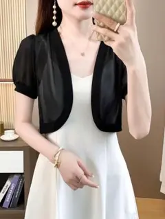 春夏向き✨半袖ボレロミニトップス❤️女子会デートに最適