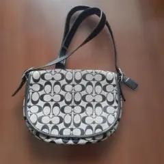 Coach ショルダーバッグ ベージュ/ブラック ロゴ