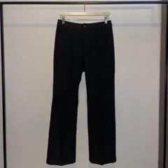 【美品】GU センタープレスカラーストレートパンツ / ブラック / XLサイズ