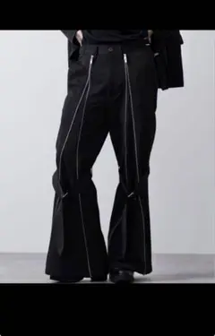 CLEL プライムTR フロントジップ ボンテージパンツ ブラック