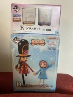 ワンピース一番くじ D賞 レベッカ&兵隊さん F賞 グラスセット ロー＆コラソン