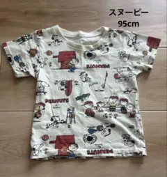PEANUTS スヌーピー 総柄 半袖Tシャツ　95cmのサムネイル