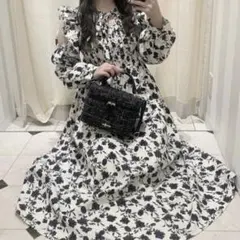 evelyn 花柄肩あきワンピース