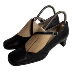 cava cava メリージェーンストラップパンプス 黒 22.5cm