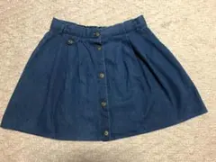 古着 デニム ミニスカート 前ボタン