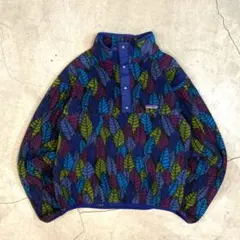 希少 USA製 90’s Patagonia シンチラ スナップT リーフ柄