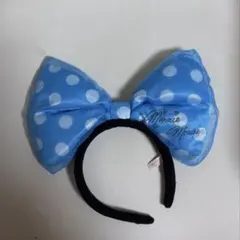 ミニーマウス 水玉でかリボンカチューシャ