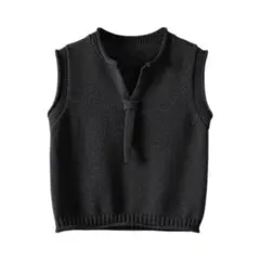 黒のニットベビーベスト