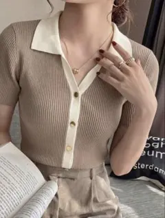 SHEIN ポロカラーニットのサムネイル