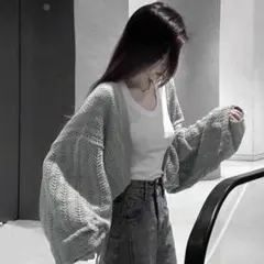 SHEINレディース ニット カーディガン