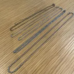 5本セット！シルバー ネックレス ステンレス