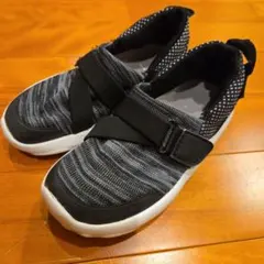 無記名　IFME キッズスニーカー ブラック/ホワイト ストライプ 18cm