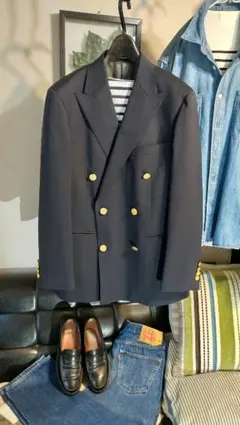 本日のみ❗新品未使用(タグ有)ネイビーダブルブレスト ブレザー