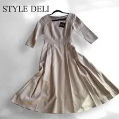 新品 STYLE DELI スタイルデリ スクエアネック７分袖ワンピースのサムネイル