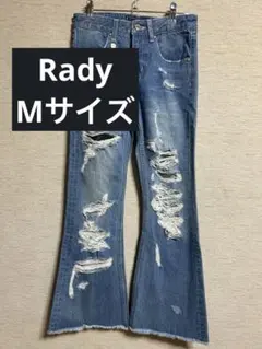 Rady ダメージ　フレアデニム ブーツカットデニム