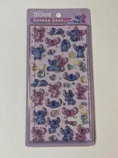 【正規品】ディズニー　ボンボンドロップシール　スティッチ＆エンジェル