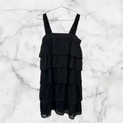 G7 美品 axes femme アクシーズファム ドット ティアードワンピース