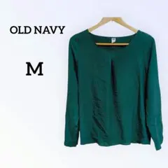 OLD NAVY グリーン 長袖Tシャツ【M】レディース トップス カットソー