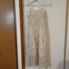 花柄キャミソールロングワンピース