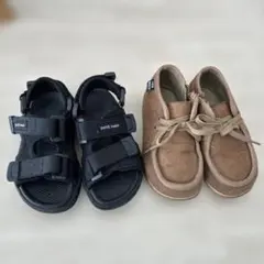 petit main ブラックサンダル 15cm