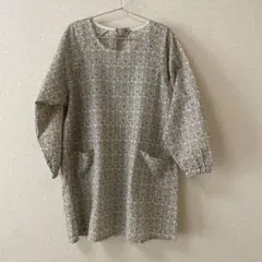 美品★リバティ柄★割烹着 エプロン★イエロー★ナイガイのサムネイル