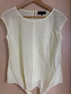 UNTITLED イエロー ストライプ 半袖シャツ サイズ2