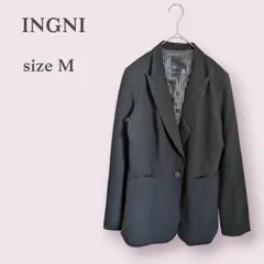 【INGNI】イング　テーラードジャケット　ブラック　ワンボタン　かっこいい　M
