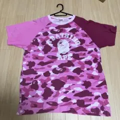 A BATHING APE ピンク カモフラ Tシャツ S - メルカリ