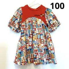 【petit jam】100cm 半袖 総柄 ワンピースのサムネイル