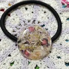 フラワーレジン　ヘアゴム