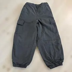 GU カーキ キッズカーゴパンツ 120