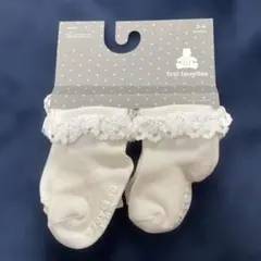 GAP ベビー靴下 3-6ヶ月 ホワイト レース付き