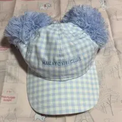 ディズニー　ファンキャップ　水色　ミッキーミニー　ぽんぽん キャップ 帽子