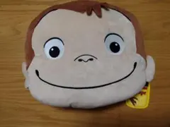 おさるのジョージ 顔クッション 2点まとめ売り