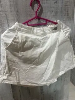 白 コットン スカート ショートパンツ風 ユニクロ