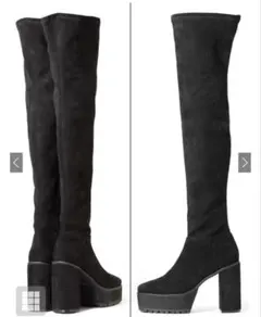 グレイル　チャンキーヒールニーハイブーツ［gd1174］