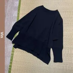 SCOT CLUB Vin スリット　リブスウェット　トップス　黒　9号　長袖