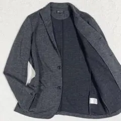 美品✨ビームスハート テーラード アンコンジャケット ストレッチ メランジ L