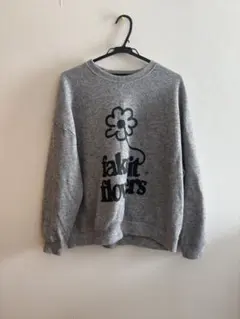フラワーロゴ グレー スウェット