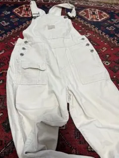 オーバーオール　ホワイト　ヴィンテージ