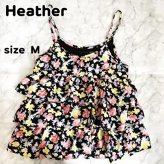 Heather ヘザー 花柄 ティアード フリルキャミソール Mサイズのサムネイル