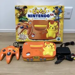 Nintendo64 ピカチュウモデル 本体 ニンテンドーロクヨン 箱付説明書付 