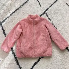 【美品】UNIQLO KIDS フリースジャケット 110 ピンク 防寒着