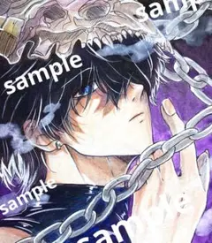 姫*)様 手描きイラスト　オリジナルイラスト　アナログイラスト　水彩画　色紙