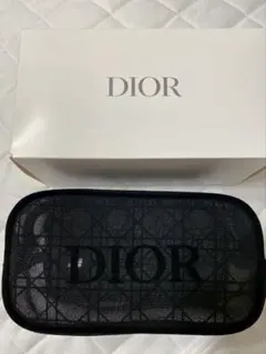 Christian Dior 新品 未使用 メッシュ ポーチ シースルー ロゴ