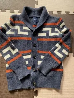 ジグザグパターン ニットカーディガン